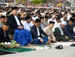 Di Sambutan Salat Ied, Wagub Salim S Mengga Sebut Masyarakatnya Religius dan Taat