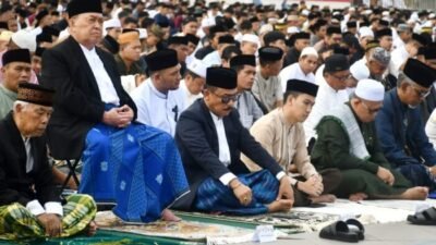 Di Sambutan Salat Ied, Wagub Salim S Mengga Sebut Masyarakatnya Religius dan Taat