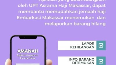 Aplikasi AMANAH, Terobosan Digital Asrama Haji Makassar Atasi Barang Hilang Jamaah