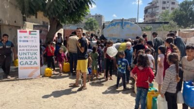 Dampak Perang Gaza, Indonesia Kirim Bantuan Air Bersih bagi Ratusan Keluarga