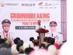 Gubernur Sulsel Ground Breaking Jalan Paket 5 MYP Rp383 Miliar di Poros Tanabatue-Palattae Bone