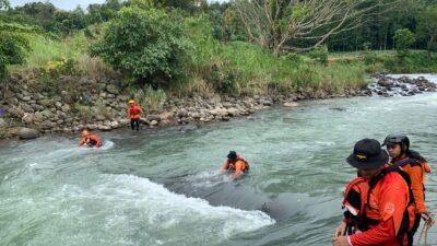 Tim SAR Lanjutkan Pencarian Lansia yang Diduga Terseret Arus Sungai Bilareng di Gowa