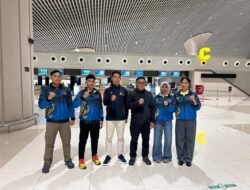 Dansat Brimob Polda Sulsel Lepas Atlet Inkanas Sulsel ke Jakarta