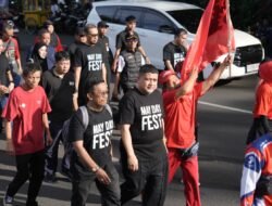 May Day 2026, Munafri-Aliyah Ramaikan Fun Walk Serikat Buruh dan Pekerja