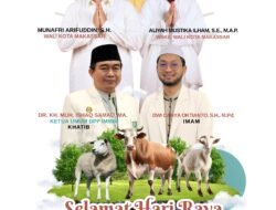Karebosi Jadi Pusat Salat Idul Adha Kota Makassar, Kurban Presiden Disembelih di Masjid At-Taqwa