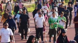 Nikmati Akhir Pekan Bareng Warga, Wabup Gowa Joging Santai di Lapangan Syekh Yusuf