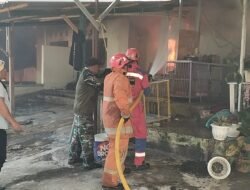 Enam Rumah di Asrama Militer Rindam XIV Hasanuddin Gowa Terbakar