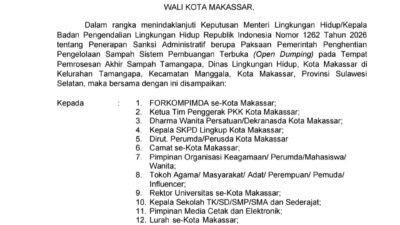 Edaran Wali Kota: Mulai 1 Agustus, TPA Tamangapa Tak Lagi Terima Sampah Campur