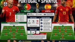 Prediksi Portugal vs Spanyol: Head to Head, Susunan Pemain, Statistik dan Skor Babak 16 Besar Piala Dunia 2026