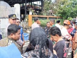 Tasming Hamid Tinjau Lokasi Kebakaran di Jalan Mayor Haddade
