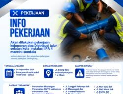 Perumda Air Minum Makassar Perbaiki Pipa Bocor, Sejumlah Wilayah Alami Gangguan Air Hari ini