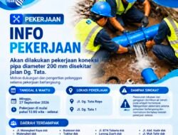 PDAM Makassar Lakukan Koneksi Pipa di Jalan Dg. Tata, Cek Daftar Wilayah Terdampak