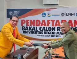 50 Profesor dan 5 Dekan Kawal Prof Suwardi Annas Daftar Bakal Calon Rektor UNM